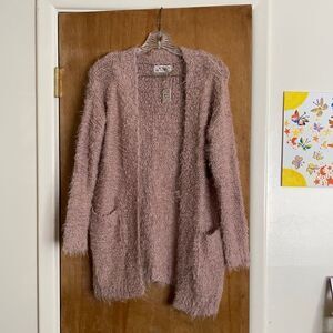 Poof Apparel Fuzzy Cardigan